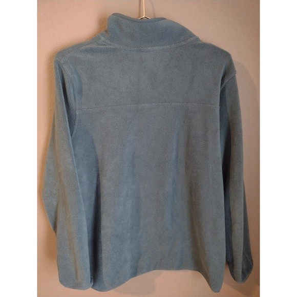 32 Degrees Heat L Large Ladies' Button Snap Fleece Pullover Blue Woman's - Picture 6 of 6